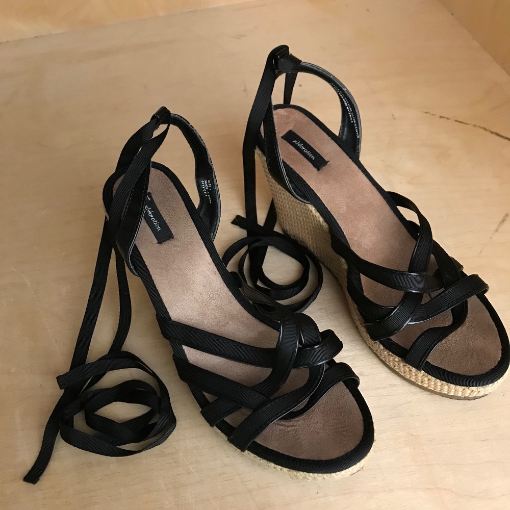 summer lace up wedge